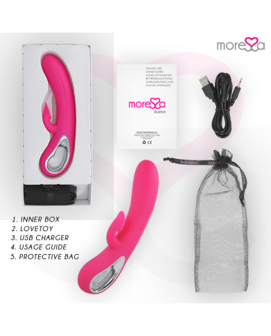 MORESSA - DUSTIN ASPIRATION CLITORIDIENNE ET VIBRATIONS PUISSANTES SILICONE PREMIUM RECHARGEABLE