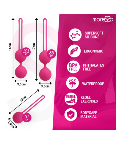 MORESSA - OSIAN SET PREMIUM SILICONE ROSE (Osian One - 51 g | Osian Two - 101 g | Osian Three 85 g)