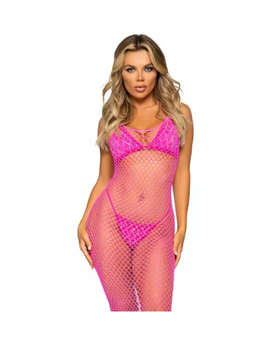 LEG AVENUE - ROBE LONGUE FILET FUCHSIA TAILLE UNIQUE LEG AVENUE - ROBE LONGUE FILET FUCHSIA TAILLE UNIQUE