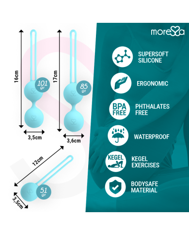 MORESSA - ENSEMBLE OSIAN SILICONE TURQUOISE PREMIUM