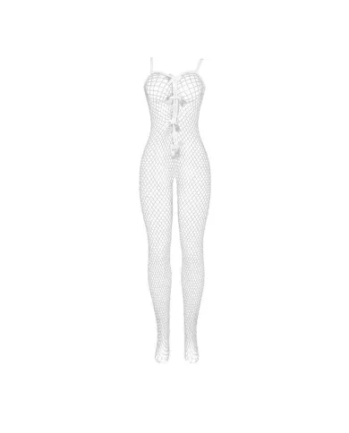 SUBBLIME - 951740 BODYSTOCKING RESILLE BLANCHE ENTREJAMBE AVEC NOEUDS TAILLE UNIQUE