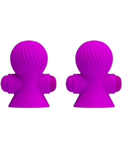 PRETTY LOVE - STIMULATEURS DE NIPPLE 12 MODES VIBRATION LILAS
