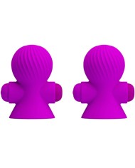 PRETTY LOVE - STIMULATEURS DE NIPPLE 12 MODES VIBRATION LILAS