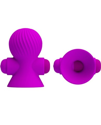 PRETTY LOVE - STIMULATEURS DE NIPPLE 12 MODES VIBRATION LILAS