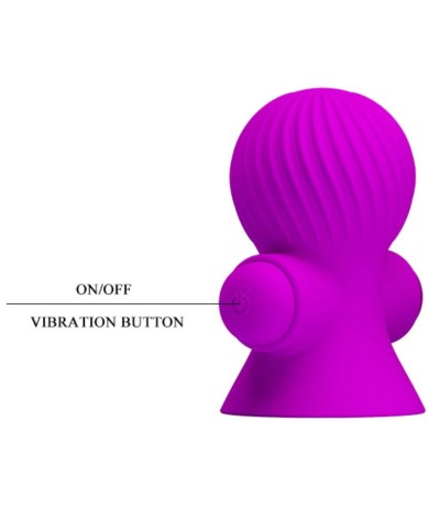 PRETTY LOVE - STIMULATEURS DE NIPPLE 12 MODES VIBRATION LILAS