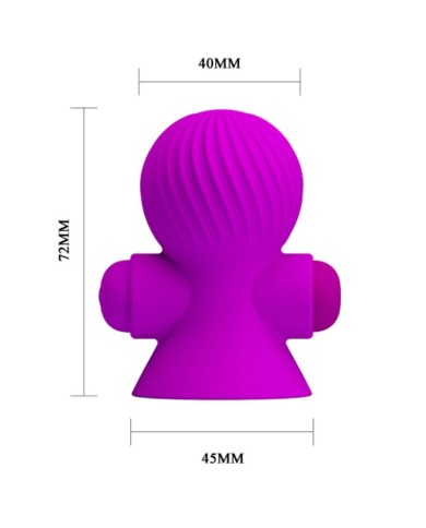 PRETTY LOVE - STIMULATEURS DE NIPPLE 12 MODES VIBRATION LILAS