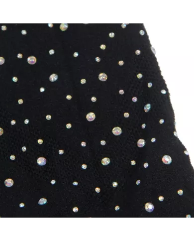 SUBBLIME - 952198 ROBE RESILLE AVEC DIAMANTS BRILLANTS NOIR TAILLE UNIQUE