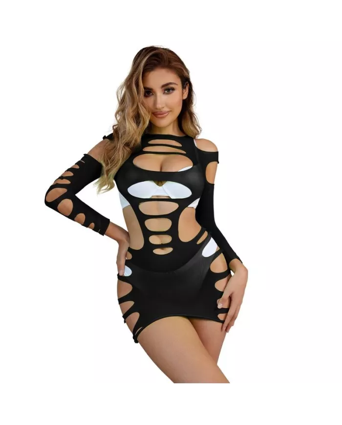 SUBBLIME - 952266 ROBE RÉSILLE ÉLASTIQUE MANCHES LONGUES NOIR TAILLE UNIQUE SUBBLIME - 952266 ROBE RÉSILLE ÉLASTIQUE MANCHES LONGUES NOIR TAILLE UNIQUE