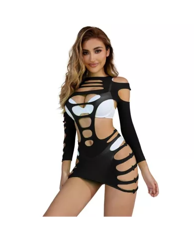 SUBBLIME - 952266 ROBE RÉSILLE ÉLASTIQUE MANCHES LONGUES NOIR TAILLE UNIQUE