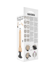 BASECOCK - VIBRATEUR RÉALISTE TÉLÉCOMMANDE NATUREL AVEC TESTICULES19.5 CM -O- 4 CM