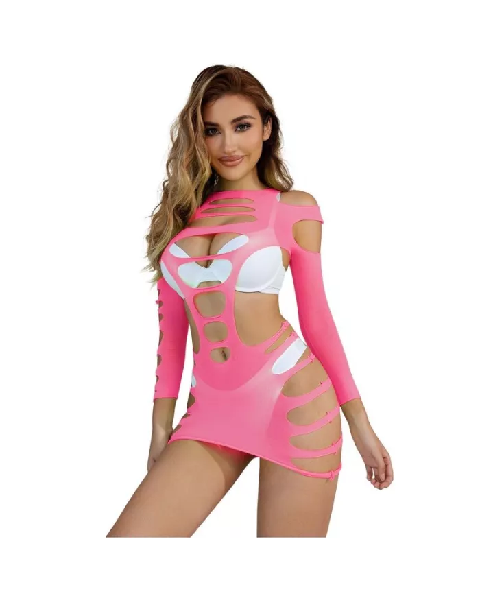SUBBLIME - 952273 ROBE RÉSILLE ÉLASTIQUE MANCHES LONGUES ROSE TAILLE UNIQUE SUBBLIME - 952273 ROBE RÉSILLE ÉLASTIQUE MANCHES LONGUES ROSE TAILLE UNIQUE