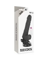 BASECOCK - VIBRATEUR RÉALISTE TÉLÉCOMMANDE NATUREL AVEC TESTICULES19.5 CM -O- 4 CM