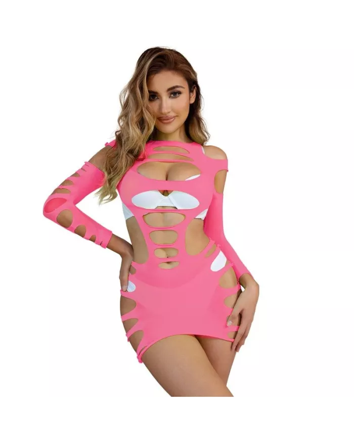 SUBBLIME - 952273 ROBE RÉSILLE ÉLASTIQUE MANCHES LONGUES ROSE TAILLE UNIQUE SUBBLIME - 952273 ROBE RÉSILLE ÉLASTIQUE MANCHES LONGUES ROSE TAILLE UNIQUE