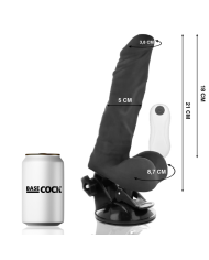 BASECOCK - VIBRATEUR ARTICULABLE TÉLÉCOMMANDE NATUREL 21 CM -O- 5 CM