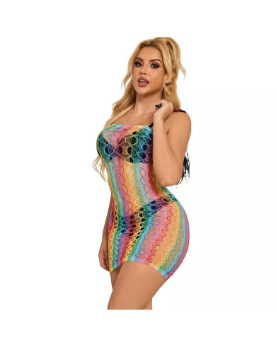 SUBBLIME - 952365 ROBE RÉSEILLE ÉPAULES NUES ARC-EN-CIEL TAILLE UNIQUE