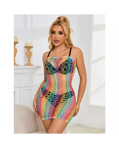 SUBBLIME - 952365 ROBE RÉSEILLE ÉPAULES NUES ARC-EN-CIEL TAILLE UNIQUE