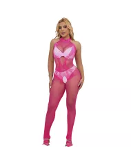 SUBBLIME - 952389 BODYSTOCKING RÉSILLE ET DENTELLE SANS FOURRURE AVEC COL MONTANT ROSE TAILLE UNIQUE SUBBLIME - 952389 BODYSTOCKING RÉSILLE ET DENTELLE SANS FOURRURE AVEC COL MONTANT ROSE TAILLE UNIQUE
