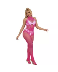 SUBBLIME - 952389 BODYSTOCKING RÉSILLE ET DENTELLE SANS FOURRURE AVEC COL MONTANT ROSE TAILLE UNIQUE SUBBLIME - 952389 BODYSTOCKING RÉSILLE ET DENTELLE SANS FOURRURE AVEC COL MONTANT ROSE TAILLE UNIQUE