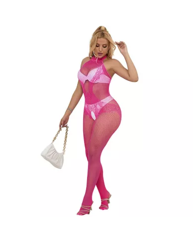 SUBBLIME - 952389 BODYSTOCKING RÉSILLE ET DENTELLE SANS FOURRURE AVEC COL MONTANT ROSE TAILLE UNIQUE SUBBLIME - 952389 BODYSTOCKING RÉSILLE ET DENTELLE SANS FOURRURE AVEC COL MONTANT ROSE TAILLE UNIQUE
