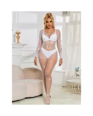 SUBBLIME - 952396 BODYSTOCKING RESILLE AVEC LOSANGES MANCHES LONGUES BLANC TAILLE UNIQUE SUBBLIME - 952396 BODYSTOCKING RESILLE AVEC LOSANGES MANCHES LONGUES BLANC TAILLE UNIQUE