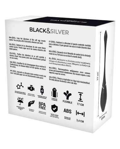 BLACK&SILVER - ŒUF VIBRANT RECHARGEABLE JENELL