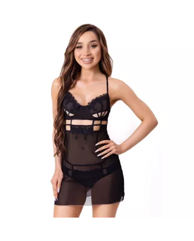 LIVCO CORSETTI FASHION - MAIA 20247 BABYDOLL + STRING NOIR S/M