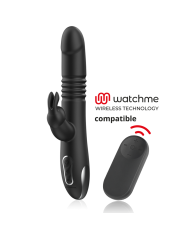 BLACK&SILVER - KENJI VIBROMASSEUR RABBIT UP & DOWN + TÉLÉCOMMANDE WATCHME