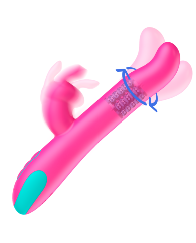 HAPPY LOKY - PLUTO VIBROMASSEUR RABBIT ET ROTATIF + TÉLÉCOMMANDE WATCHME
