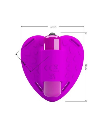 PRETTY LOVE - MASSEUR DE CLITORIS HEARTBEAT 10 MODES DE VIBRATION VIOLET