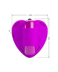PRETTY LOVE - MASSEUR DE CLITORIS HEARTBEAT 10 MODES DE VIBRATION VIOLET