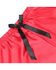 SUBBLIME - 953966 CHEMISE DE NUIT DÉCONTRACTÉE EN SOIE + PANTALON EN DENTELLE NOIR/ROUGE L/XL SUBBLIME - 953966 CHEMISE DE NUIT DÉCONTRACTÉE EN SOIE + PANTALON EN DENTELLE NOIR/ROUGE L/XL