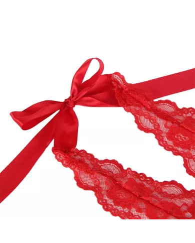 SUBBLIME - 953980 BODY SEXY A VOLANTS + CEINTURE ROUGE L/XL