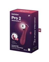 SATISFYER - PRO 2 GENERACIÓN 3 VIN ROUGE BLUETOOTH ET APPLICATION
