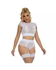 SUBBLIME - 954048 SOUTIEN-GORGE + CULOTTE AVEC PORTE-JARRETELLES BLANC L/XL SUBBLIME - 954048 SOUTIEN-GORGE + CULOTTE AVEC PORTE-JARRETELLES BLANC L/XL