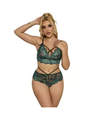 SUBBLIME - 954086 SOUTIEN-GORGE + CULOTTE DENTELLE VERT S/M SUBBLIME - 954086 SOUTIEN-GORGE + CULOTTE DENTELLE VERT S/M