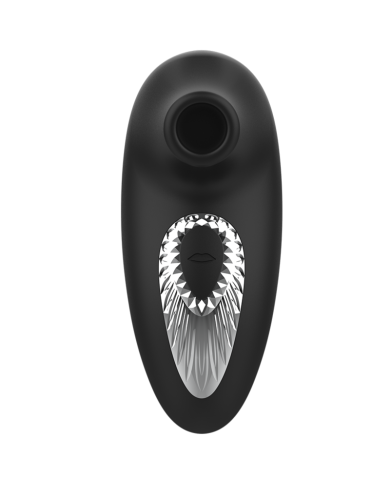 BLACK&SILVER - DRAKE DELUXE SUCKING VIBE RECHARGEABLE SILICONE NOIR