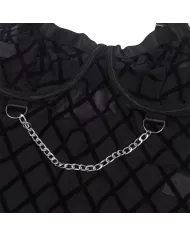 SUBBLIME - 9542277 BODY AVEC CHAÎNES + PORTE-JARRETELLES NOIR L/XL