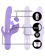 INTENSE - BILLIE VIBRATEUR À ASPIRATION RECHARGEABLE MULTIFONCTIONNEL AVEC BOUTON POUSSOIR VIOLET