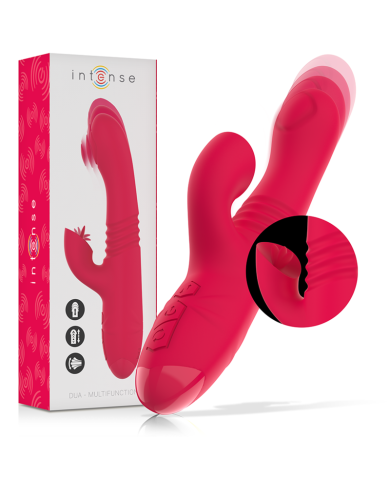 INTENSE - VIBRATEUR UP & DOWN RECHARGEABLE MULTIFONCTION DUA AVEC LANGUE ROUGE