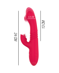 INTENSE - VIBRATEUR UP & DOWN RECHARGEABLE MULTIFONCTION DUA AVEC LANGUE ROUGE