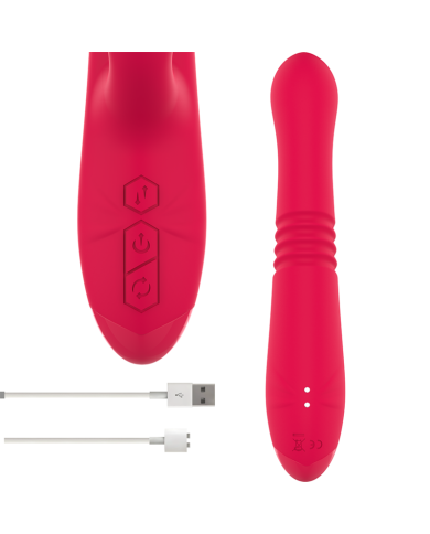 INTENSE - VIBRATEUR UP & DOWN RECHARGEABLE MULTIFONCTION DUA AVEC LANGUE ROUGE