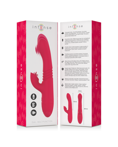 INTENSE - VIBRATEUR UP & DOWN RECHARGEABLE MULTIFONCTION DUA AVEC LANGUE ROUGE