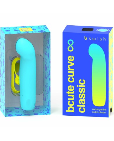 B SWISH - VIBRATEUR RECHARGEABLE BCUTE CURVE INFINITE CLASSIQUE BLEU SILICONE