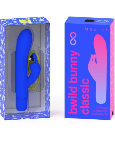 B SWISH - VIBRATEUR RECHARGEABLE CLASSIQUE BWILD BUNNY INFINITE SILICONE BLEU