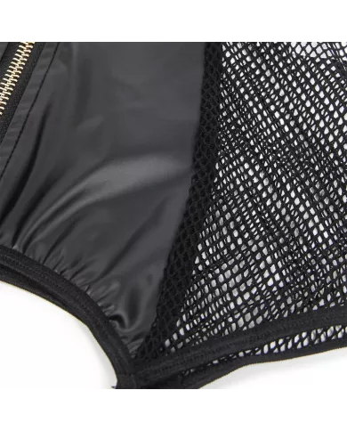 SUBBLIME - 954451 ROBE SEXY EN MAILLE CUIR NOIR L/XL