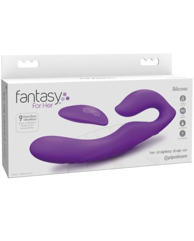 FANTASY FOR HER - VIBRATEUR DOUBLE PÉNÉTRATION TÉLÉCOMMANDE 9 NIVEAUX VIOLETS
