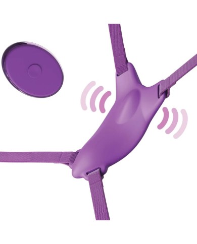 FANTASY FOR HER - HARNAIS PAPILLON VIBRANT, RECHARGEABLE & TÉLÉCOMMANDE VIOLET