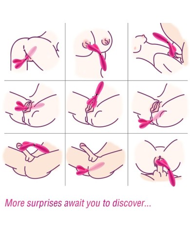 ARMONY - Y-WAND MASSAGE & VIBRATEUR DOUBLE TÊTE FUCHSIA