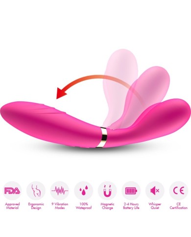 ARMONY - Y-WAND MASSAGE & VIBRATEUR DOUBLE TÊTE FUCHSIA