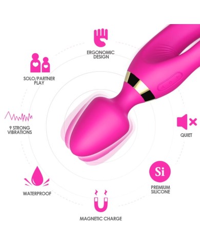 ARMONY - MASSEUR & VIBRATEUR LAPIN FUCHSIA